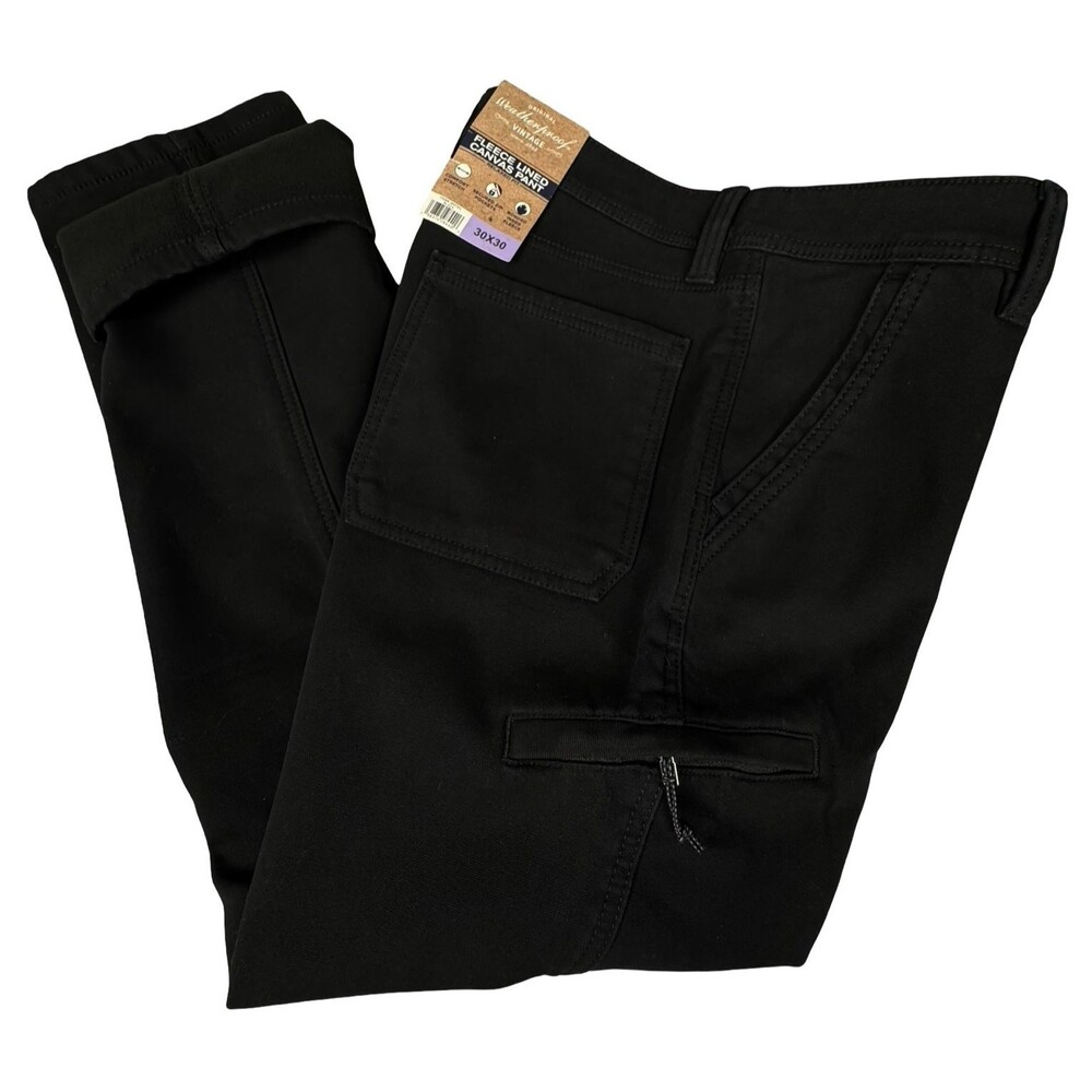 Weatherproof Vintage Mens 30x30 Pants Hiking Fleece Lined Canvas Tech Outdoor